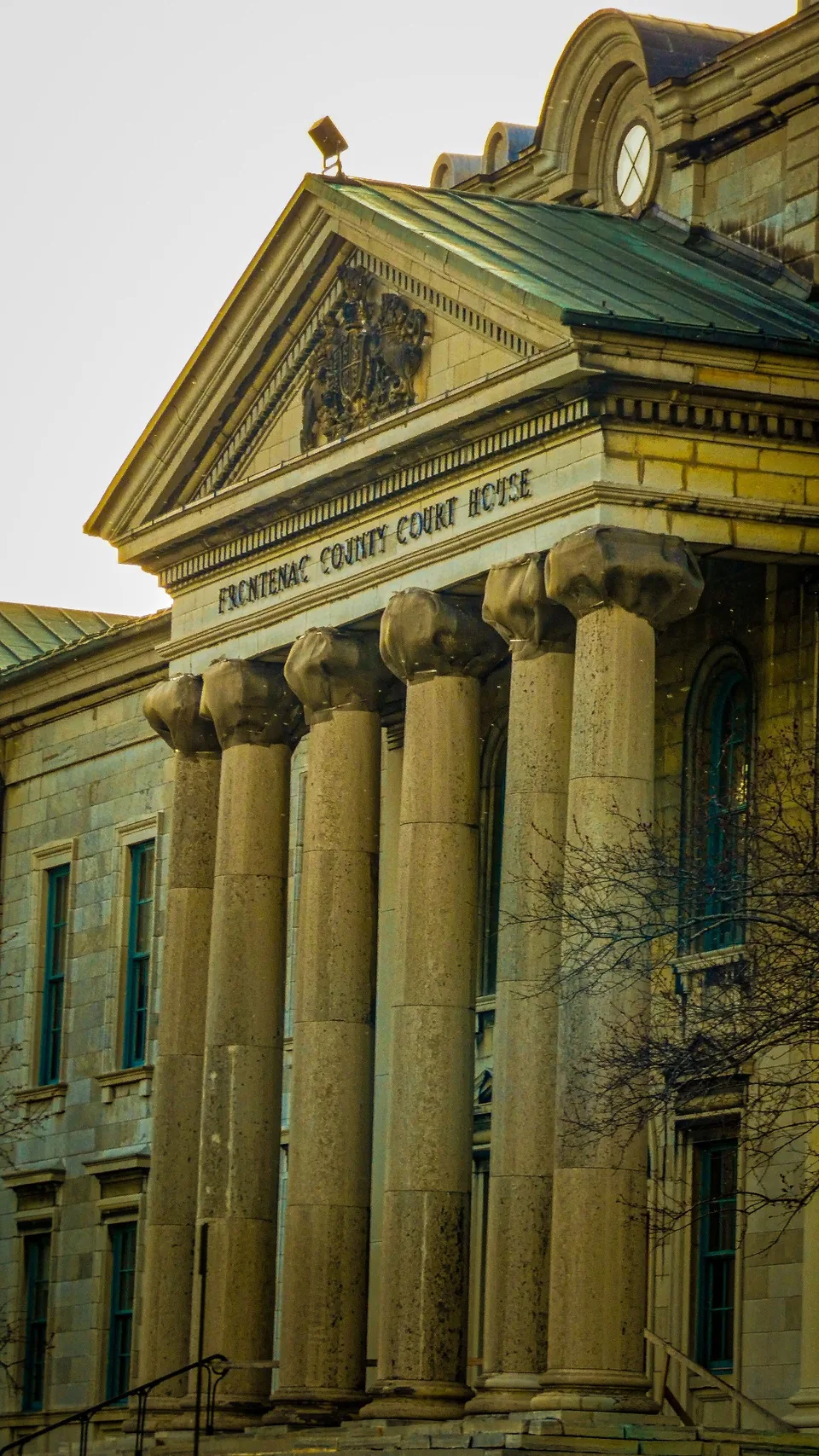 Courthouse façade with classical columns